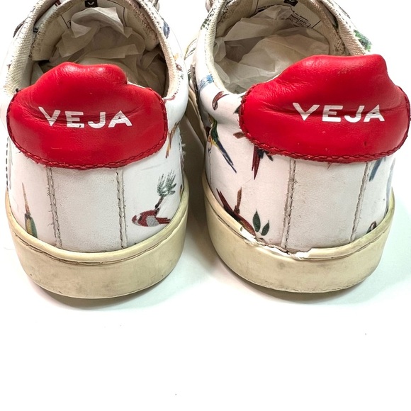 RARE Veja x G. Kero Kids Parrot Leather Sneakers Velcro Size 32 - US 1 - Picture 8 of 12